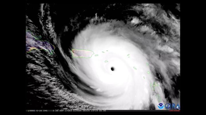 Johnson NOAA 20sep17\_maria\_geocolor hurricane