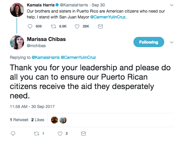 Figure 14. Chibas's reply to Kamala Harris.