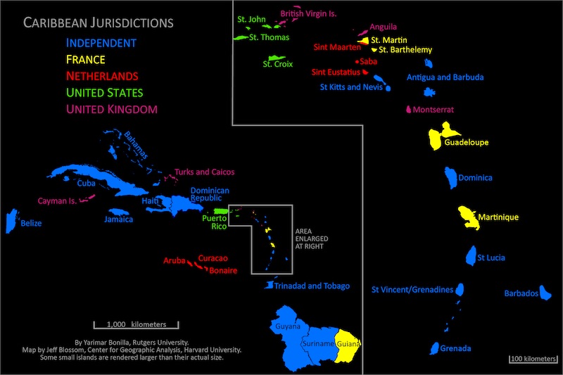 Map created by Jeff Blossom and Yarimar Bonilla in 2015.