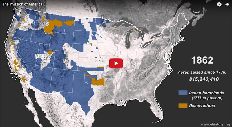 Screenshot of the time-lapse map from Claudio Saunt's The Invasion of America project