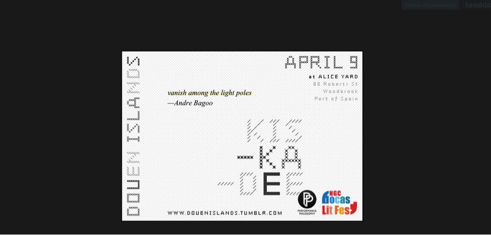 Screencapture of Kis-Ka-Dee announcement posted on douenislands.tumblr.com, taken 29 February 2016.