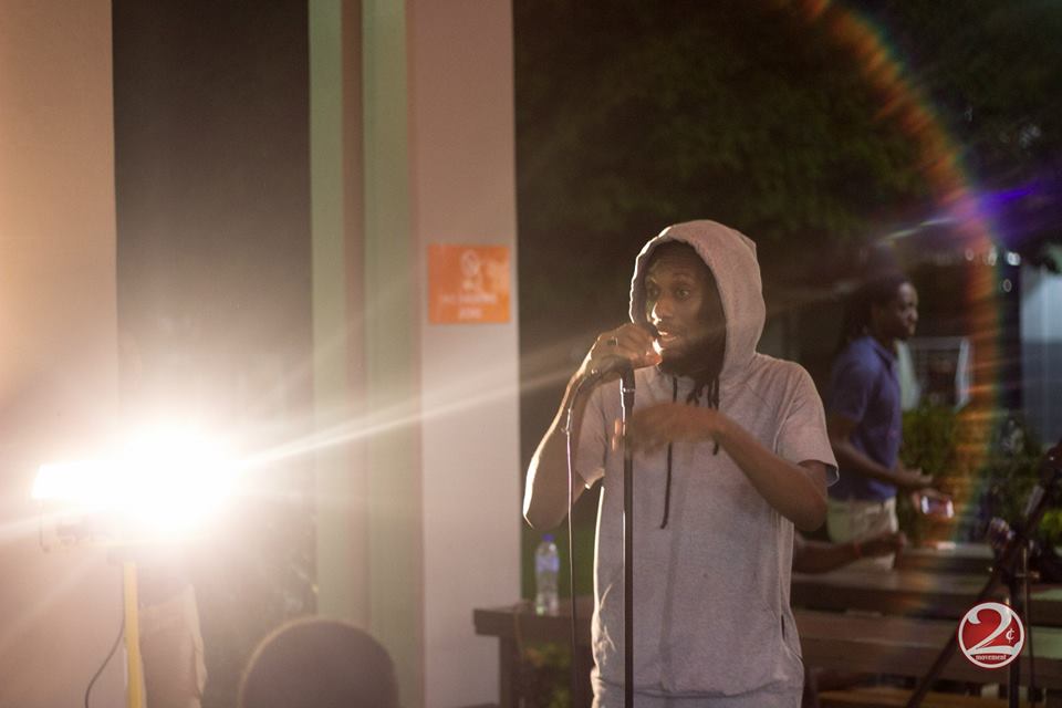 2 Cents Movement poet Idrees Saleem
performing at the University of the West Indies, St. Augustine Campus, Trinidad and Tobago. Posted on 24 November 2014.