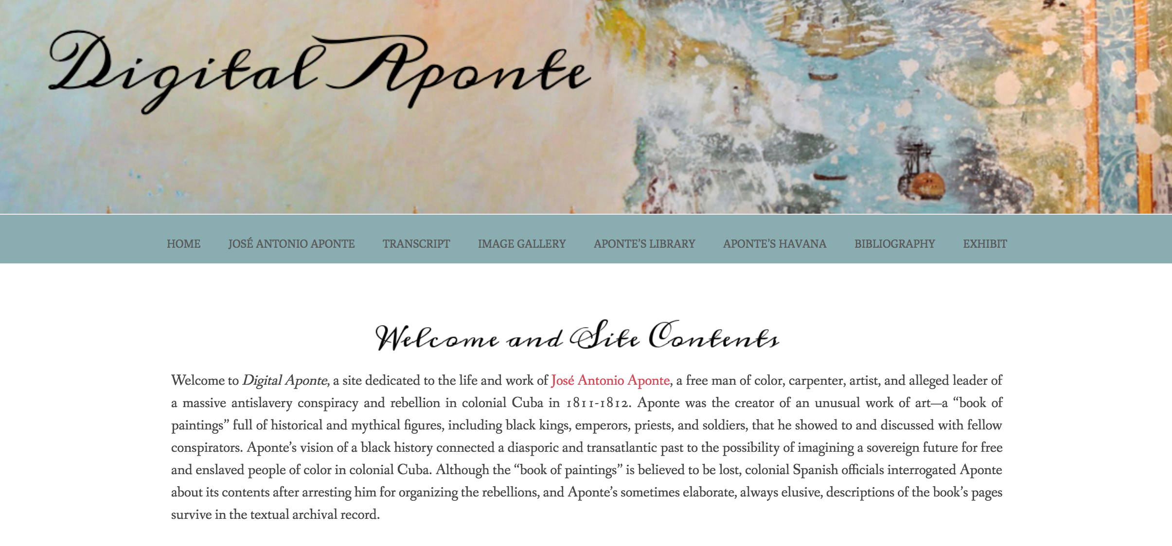 Screenshot of *Digital Aponte*.
