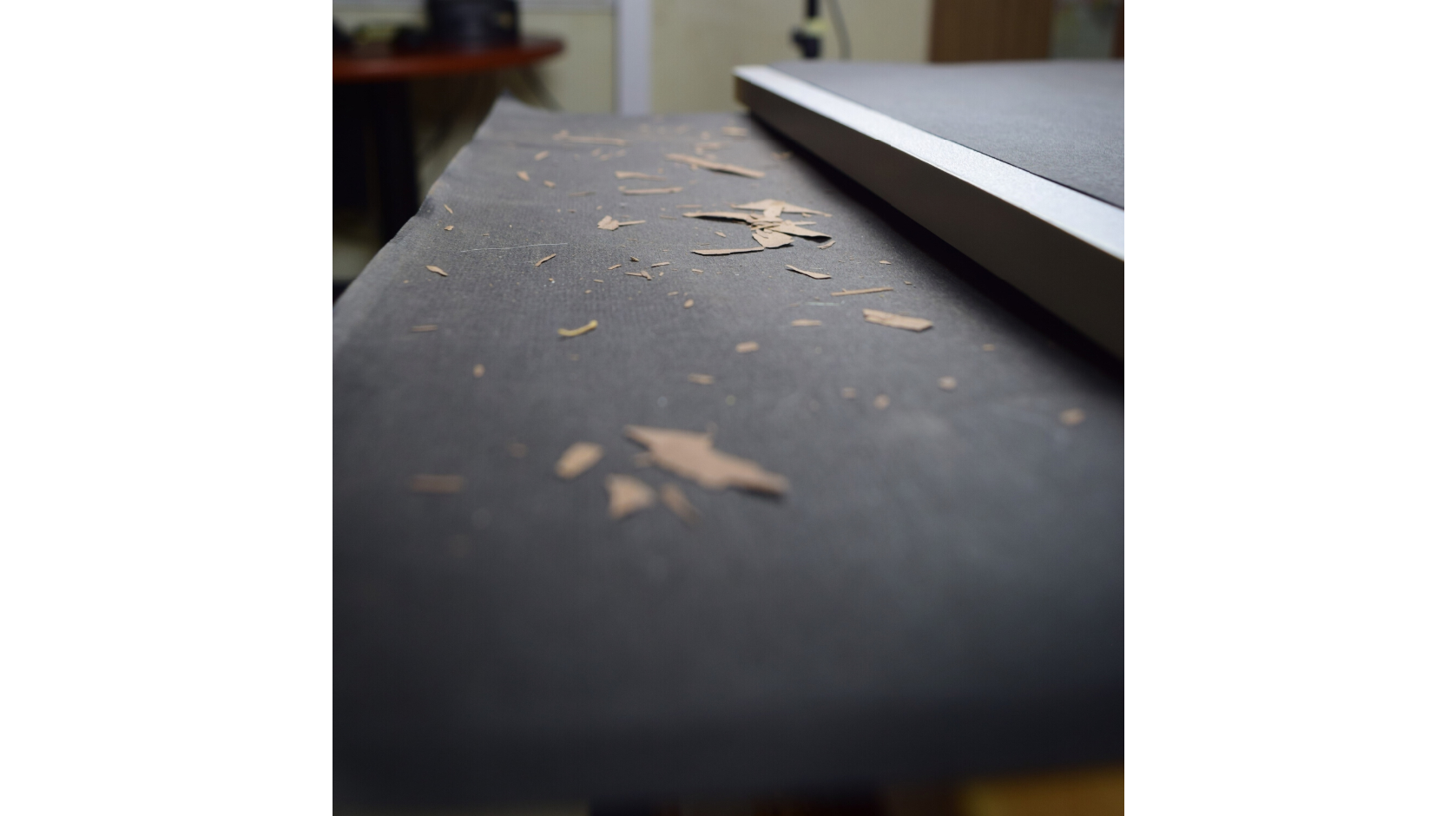 Dust and pieces of paper