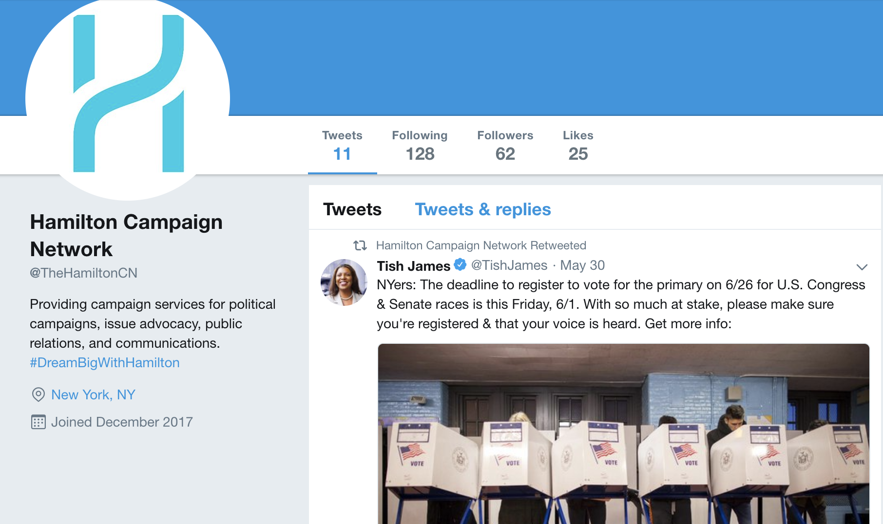 Figure 20. The Hamilton Campaign Network.