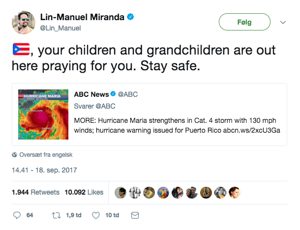 Figure 39. Miranda\'s reaction to Hurricane Maria.