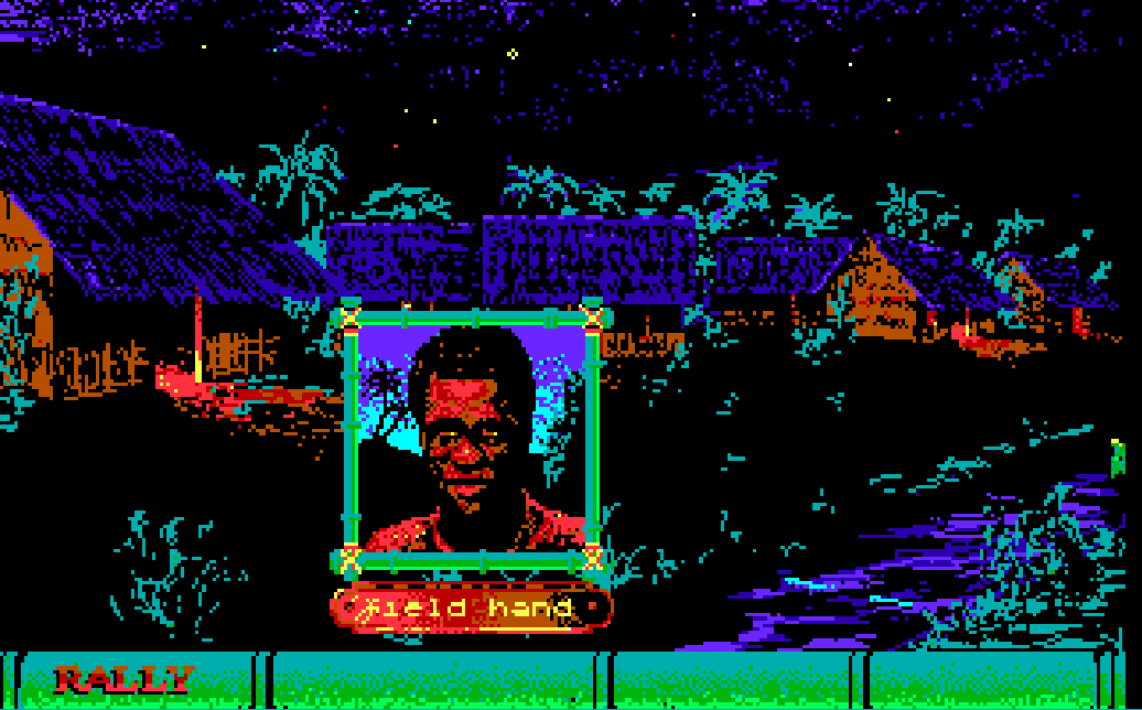 Screen captures from the English version of the game showing the face of man