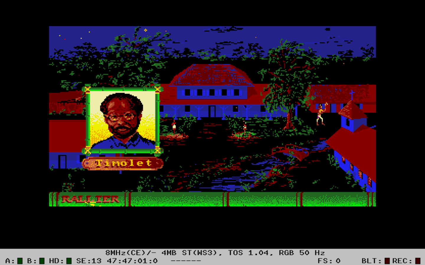 Screen captures from the English version of the game