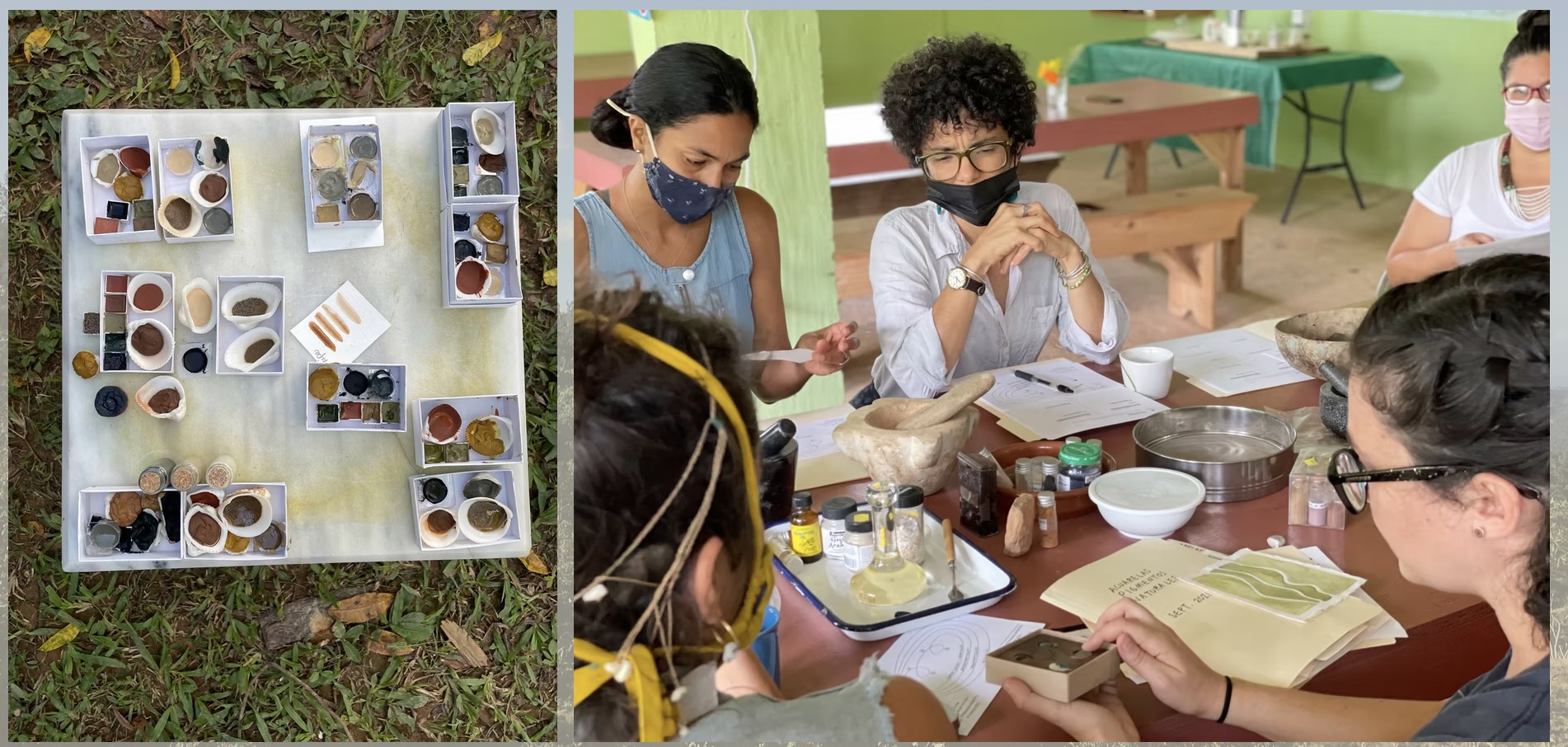 Tabonuco pigment-making workshop